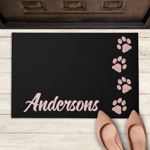 Felpudo Elegante Perro Lover Personalizado Monograma Pintu