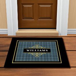 Felpudo Elegante Personalizable Windowpano Plaid Emblem Go