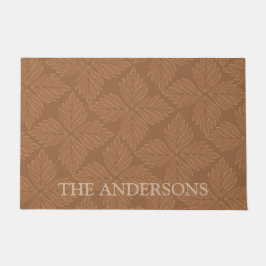 Felpudo Elegante Personalizado del patrón botánico de Terr