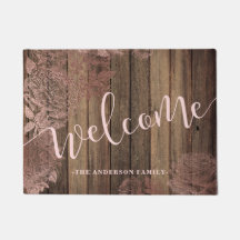 Elegante personalizado rústico subió con motivos d