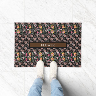 Felpudo Elegante Personalizar de acuarela de flores