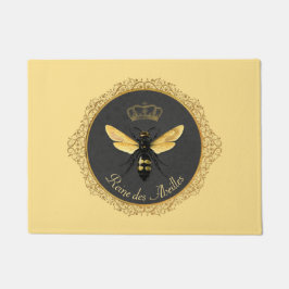 Felpudo Elegante Reina francesa bebe gris dorado amarillo