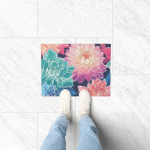 Elegante y colorida Dahlia florida sobre fondo osc