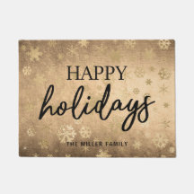 Elegante y moderno Gold & Black Happy Holidays