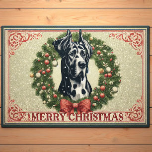 Felpudo Elegantes Navidades de grandes daneses, gran regal