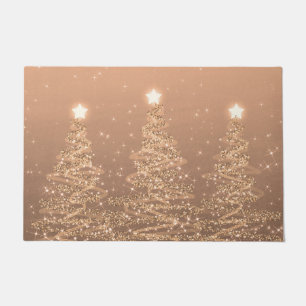 Felpudo Elegantes Navidades esparcen árboles de cobre