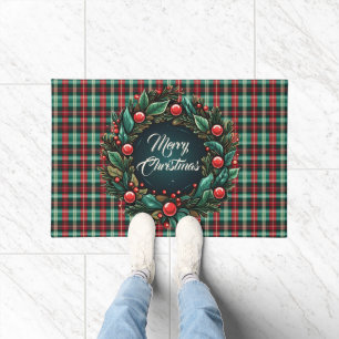 Felpudo Elegantes Navidades Planta Roja y Verde