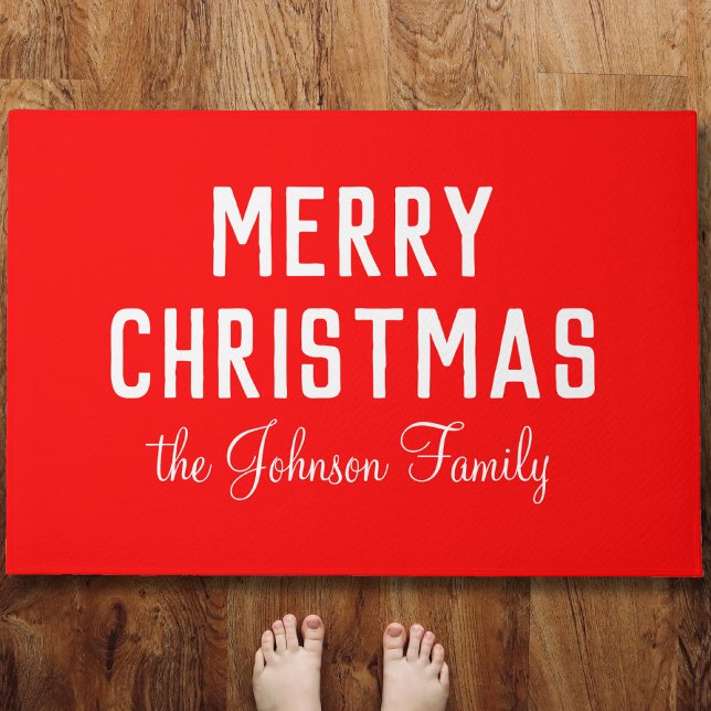 Felpudo Elegantes Navidades rojos simples y limpios (Subido por el creador)