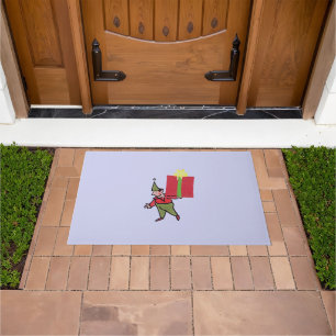 Felpudo Elf con caja roja púrpura