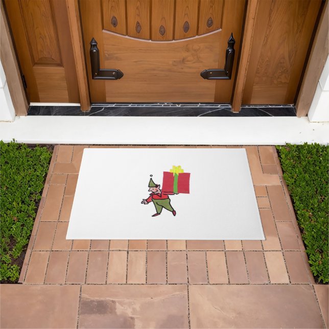 Felpudo Elf con doormat de caja roja (Exterior)