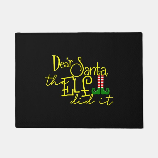 Felpudo Elf Lo Hizo navidades (Anverso)