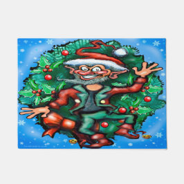 Felpudo Elf navidades con Wreath