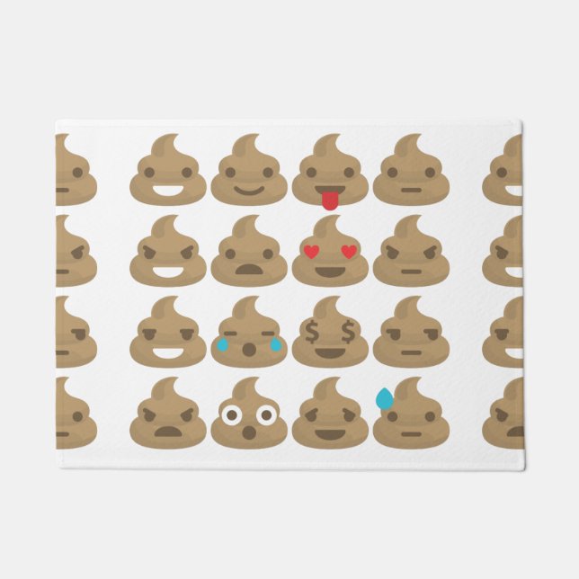 Felpudo emojis de poop puerta mat doormat (Anverso)