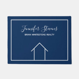 Felpudo Empresa inmobiliaria Open House Personalizado Navy