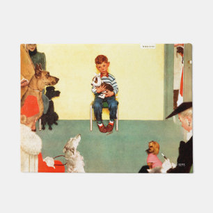 Felpudo En los veterinarios de Norman Rockwell