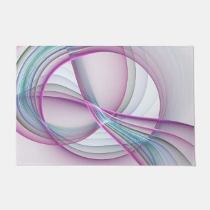 Felpudo En Movimiento, Arte Fractal Abstracto Colorido Mod
