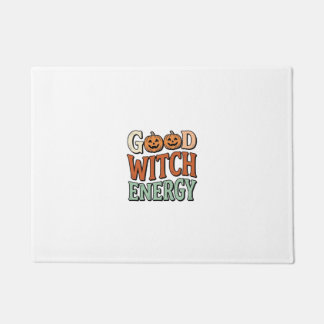 Felpudo Energía de Bruja Buena Diseño Vector Vintage Hallo