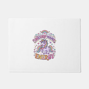 Felpudo Energía de Mamá Unicornio Diseño Colorido Zazzle_1