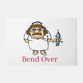 Felpudo Enfermera cómica, agregar texto, personalizar Alfo