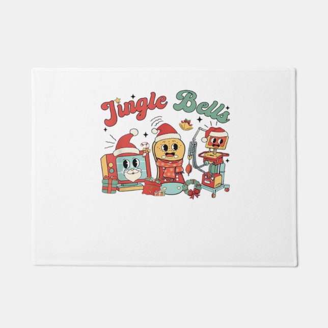 Felpudo Enfermera de jingle Bells, enfermera Navidad, grac (Anverso)