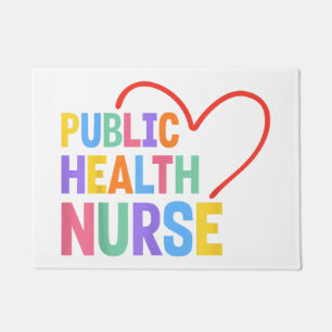 Felpudo Enfermera de Salud Pública Corazón