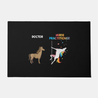 Felpudo Enfermera practicante unicornio Polo de baile
