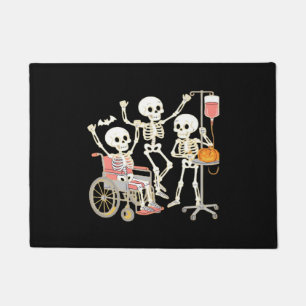 Felpudo Enfermera Skeleton Funny Halloween Healthcare Esse