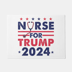 Felpudo Enfermeras Retro Para Trump 2024 América Bandera E