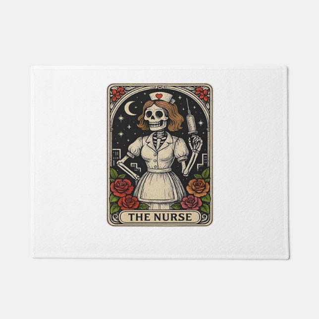 Felpudo Enfermero fantasma, cuidado espeluznante y angusti (Anverso)