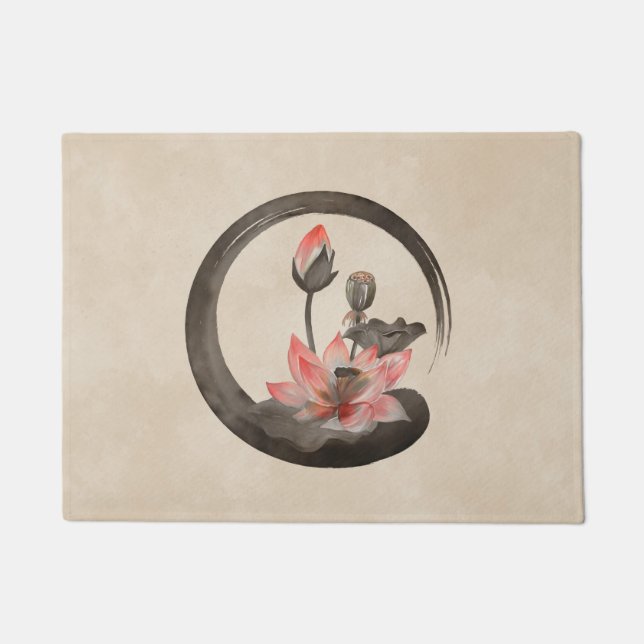Felpudo Enso Zen Circle y Lotus (Anverso)