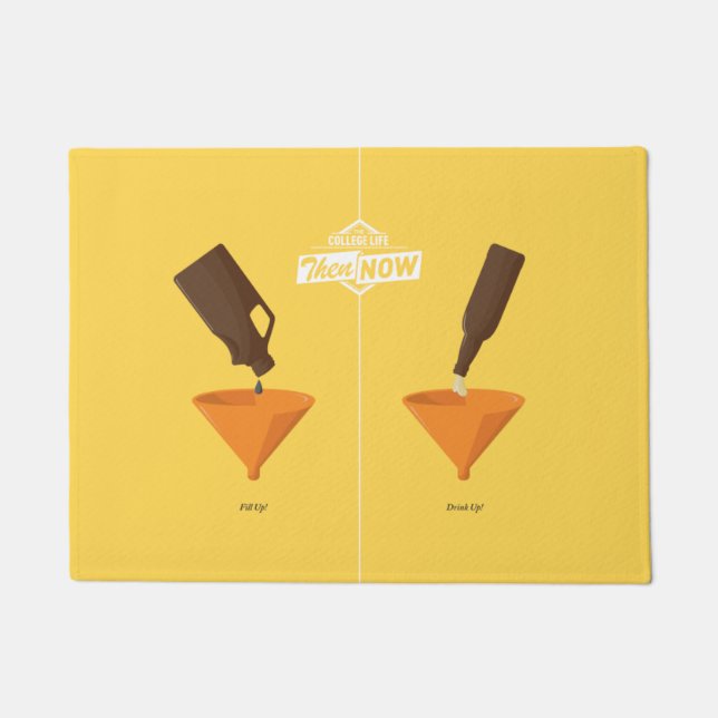 Felpudo Entonces y ahora: Cerveza Pong (Anverso)