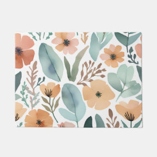 Felpudo Entrada de Floral Boho Wildflower Watercolor Paste