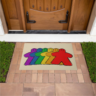 Felpudo Entrada frontal del juego de mesa de arcoiris