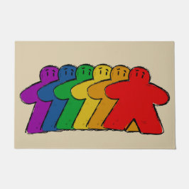 Felpudo Entrada frontal del juego de mesa de arcoiris