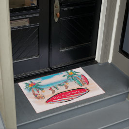 Felpudo Entrenador de la Junta de Navidades de Hawái