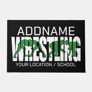 Felpudo Equipo de Lucha ADD TEXTO Escuela Varsity Wrestler