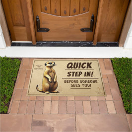 Felpudo Erdmännchen lustiger Willkommensgruß für Familien