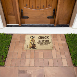 Felpudo Erdmännchen Willkommensgruß für charmante Familien