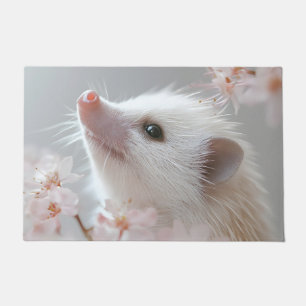 Felpudo Erizo Adorable Entre Flores de Primavera