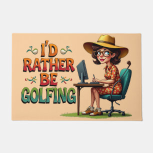 Felpudo Es Divertido Estar Golfiando Para Ella