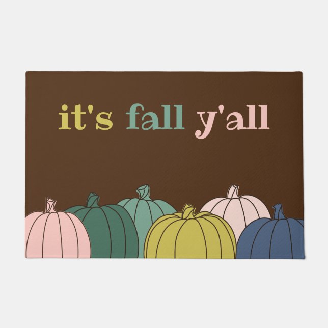 Felpudo Es el Doormat de la Calabaza de Otoño (Anverso)