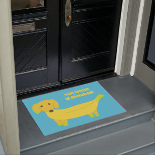Felpudo Es gracioso que esta casa sea un perro banano