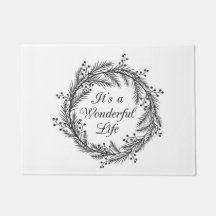 Es una vida maravillosa - estera de puerta del