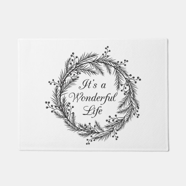 Felpudo Es una vida maravillosa - estera de puerta del (Anverso)