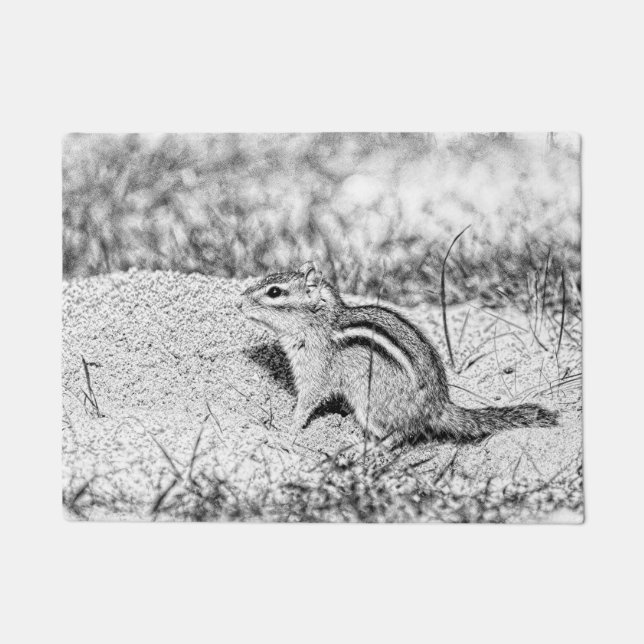 Felpudo Esbozo de Chipmunk (Anverso)