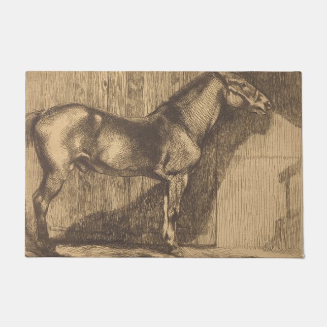 Felpudo Esbozo de un Pony (de Paul-Albert Besnard) (Anverso)
