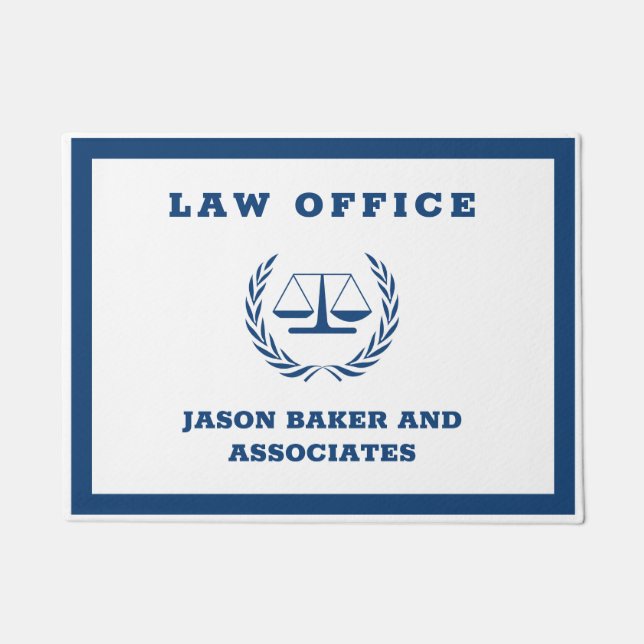 Felpudo Escala Azul de Justicia (Anverso)