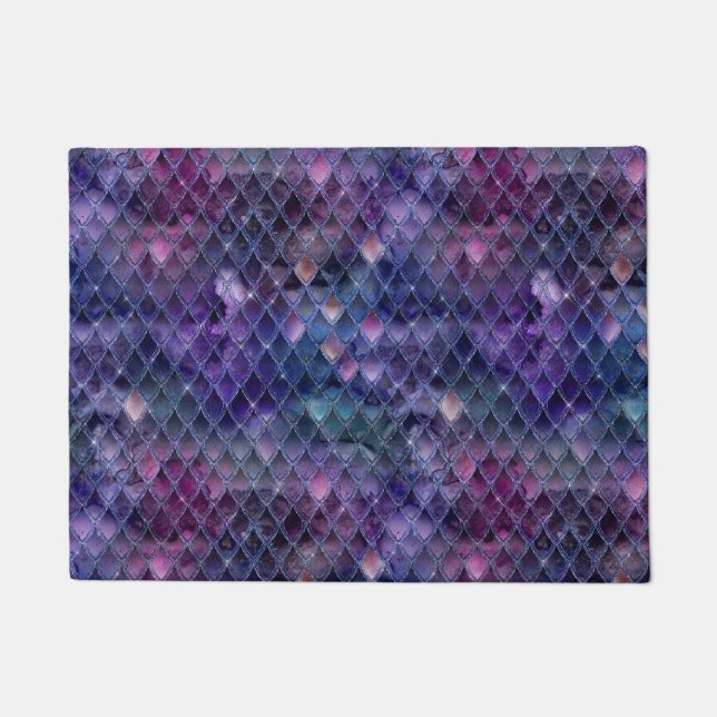 Felpudo Escalas de Ombre Purple Shimmering y Dragon Purpur (Anverso)