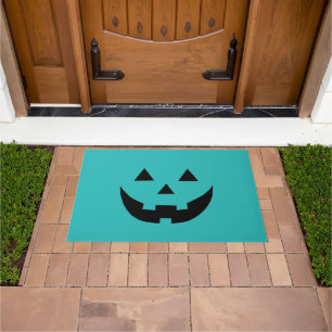 Felpudo Escandaloso verde azulado Jack o linterna calabaza