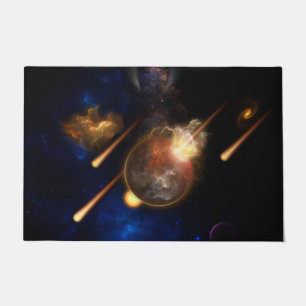 Felpudo Escapada de arte fractal asteroide apocalipsis